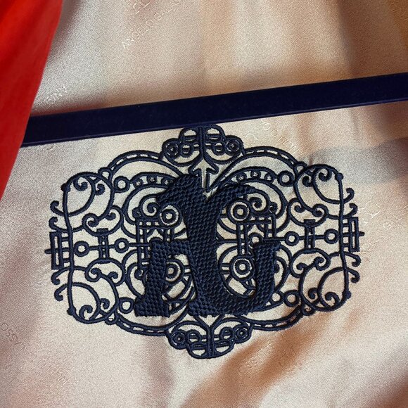 Deluxe Angelo Galasso Couture Italy Silk Linen Blend XL Red White Jacket - Picture 9 of 11